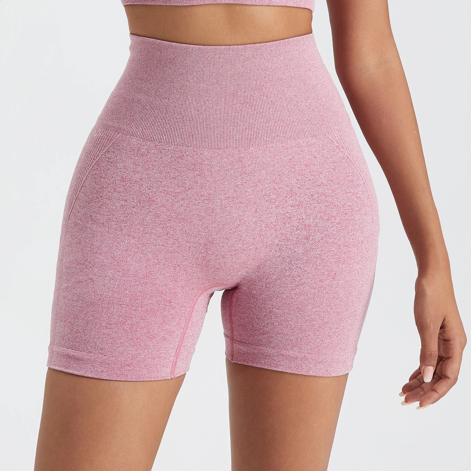 CHRLEISURE Seamless Ribbed Yoga Shorts For Women High Waisted Biker Tights Elastic Workout Slim Sports Leggings Sportswear 260626 - view 7
