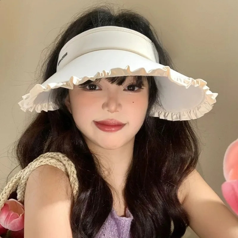 Summer Sun Proof Cap Outdoor Cycling Sun Hat Lady Big Brim Uv Proof Sunshade Hat Empty Cap Ponytail Hat Collapsible Hat 260625 - view 3