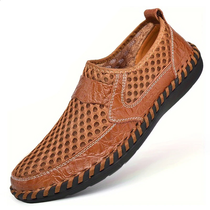 CLOHOO HandSewn Casual Mesh Mens Shoes Comfortable Breathable Upper Fabric Durable Stitching Lightweight Footwear 260626 - view 6