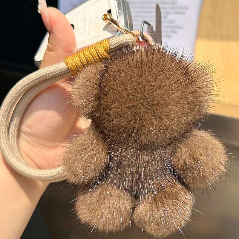 Violent Car Hanging Backpack Creative Little Bear Plush Keychain Gift For Phone 26Y0626 - view 6