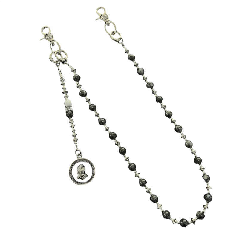 Summer Y2K Black Glitter Stone Pants Chain Fashionable Men And Women Anti Theft Wallet Chain Ones Waist Accessorie 250804