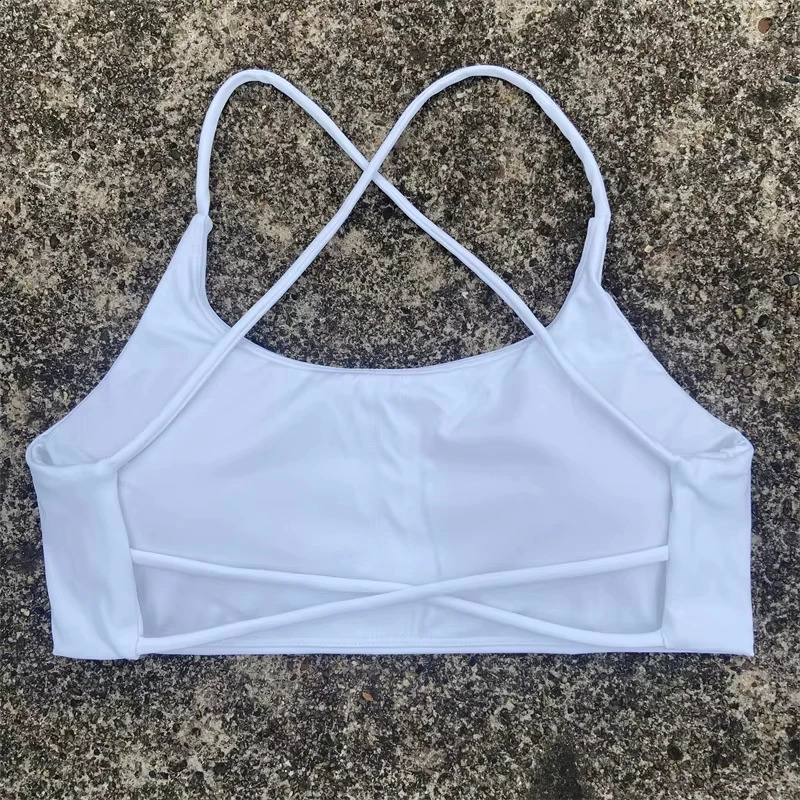 Sexy Soft Fitness Sport Bra Spaghetti Strap Cross Back Hollow Women Top Tight Gym Yoga underwear Athletic Workout With Chest Pad 260626 - view 6