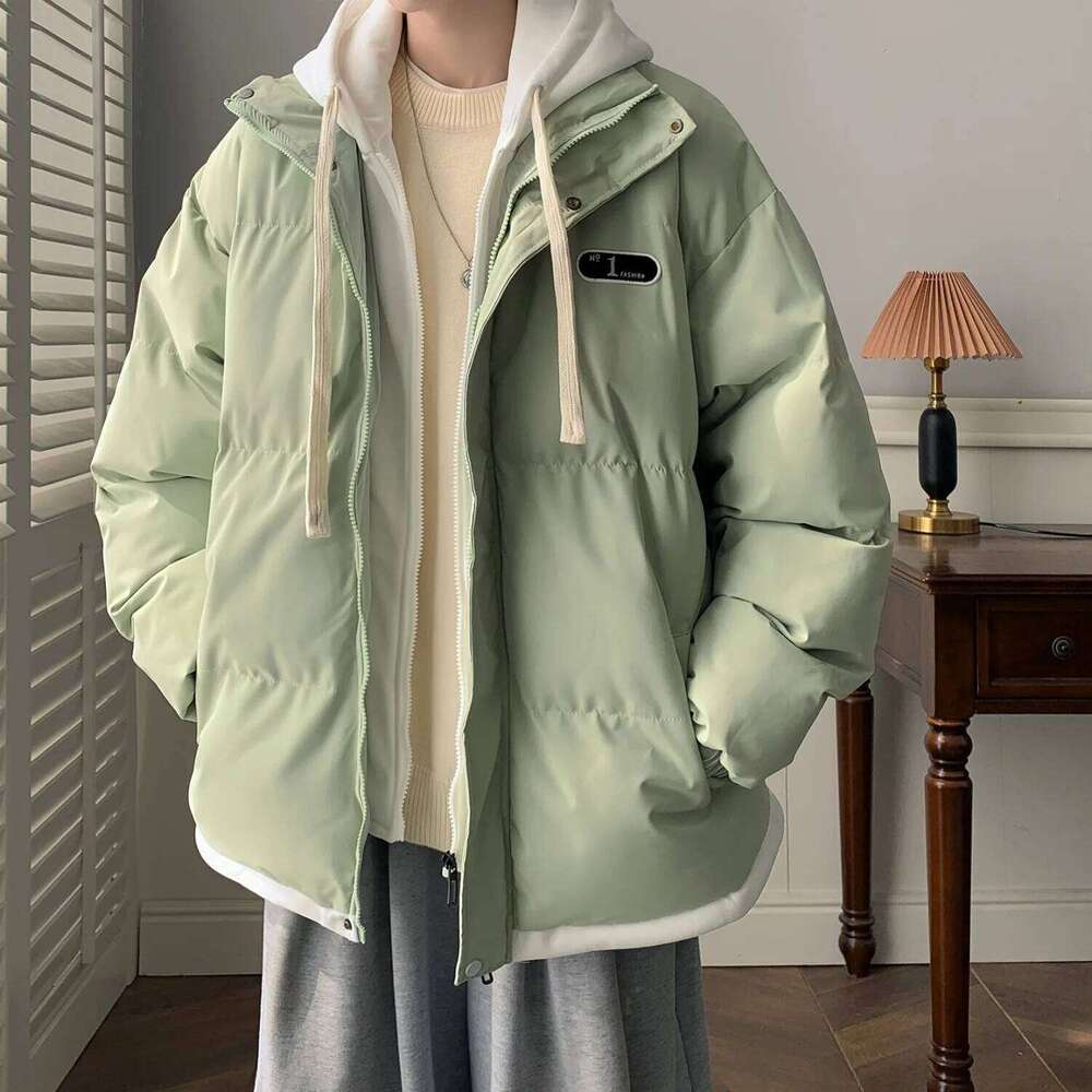Thick Set for Fake Two piece Jacket, Rascal Handsome Men's Winter Warm Cotton Jacket J260626 - view 6