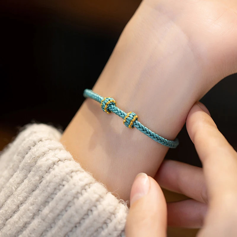 24cm Hand Woven Size Adjust DIY Red String Bracelets Adult Child Vintage Lucky Rope Bracelet Bangles Gift For Friends 260617 - view 5