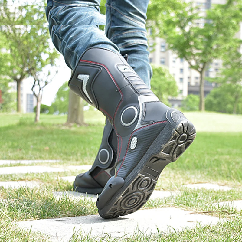 AMUMOTO Motorcycle Riding Boots Mens And Womens Pull Shoes Road Breathable Antifall Rider Four Seasons 260626 - view 5