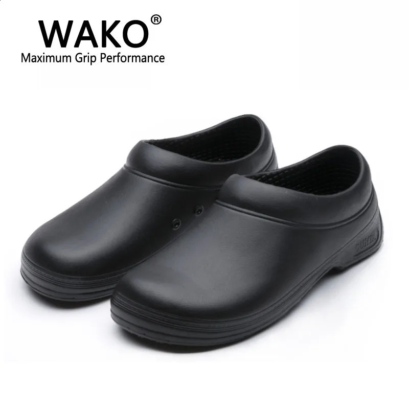 Men Chef Shoes Male Sandals for Kitchen Workers Super Anti-skid Man Non Slip Shoes Black Cook Shoes Safety Clogs Size 36-45 260626 - view 5