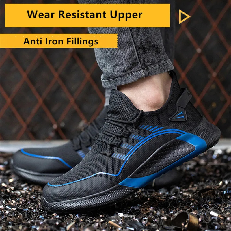 light safety shoes man 48 comfortable work for men anti puncture boots construction steel toe sneakers 260624 - view 5