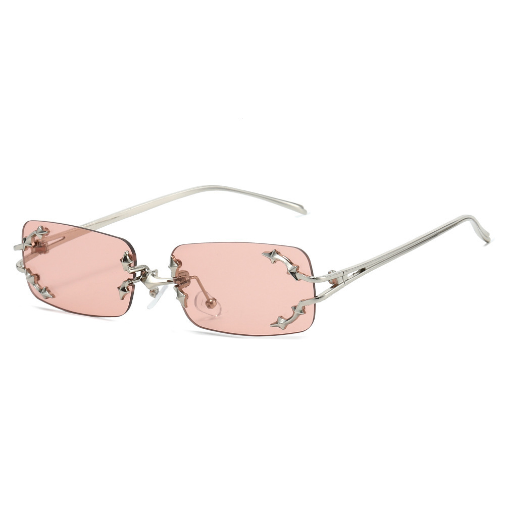 26 New Frameless Eyeglass Frames Women, Ins Fashion, Y2k Hot Girl Style, Plain Glasses, Unique Sunglasses For Women - view 3