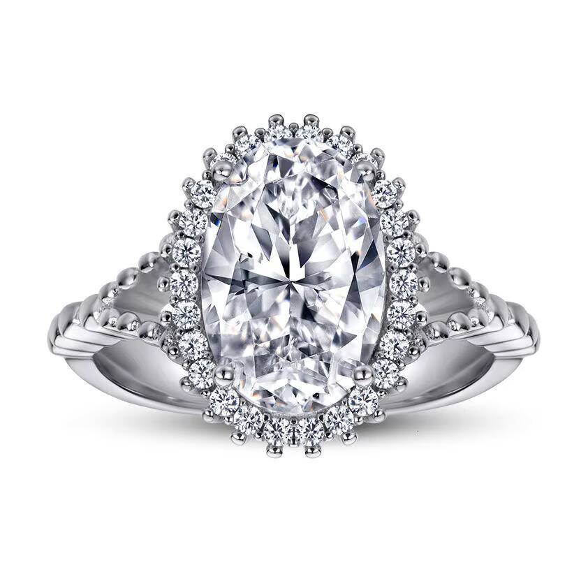 Factory Jewelrys Stylish 925 Sterling Silver Gemstone Ring 18K Gold Plated 5A Moissaniteia Moissanite Inlay for Weddings Parties - view 6