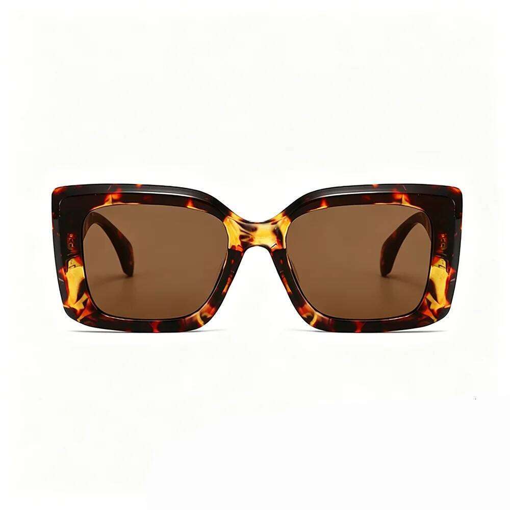 Vintage fashionable women's UV400 square oversized frame sunglasses 26Y0626 - view 3