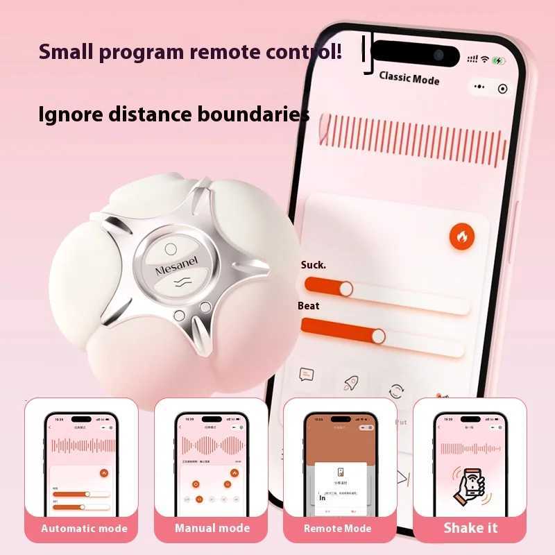 Suck 1 2 Vibrator in Cute Female Puff Design Adult Products Woman Sex Toys Clitoral Sucking Vibrator APP Remote Control M260626 - view 7