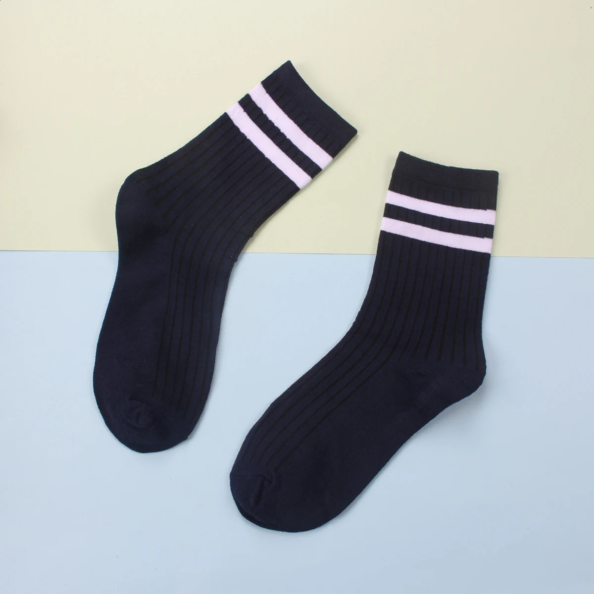 5 Pair Mens Striped Casual Breathable Socks High Quality Harajuku Retro Cotton 260622 - view 6