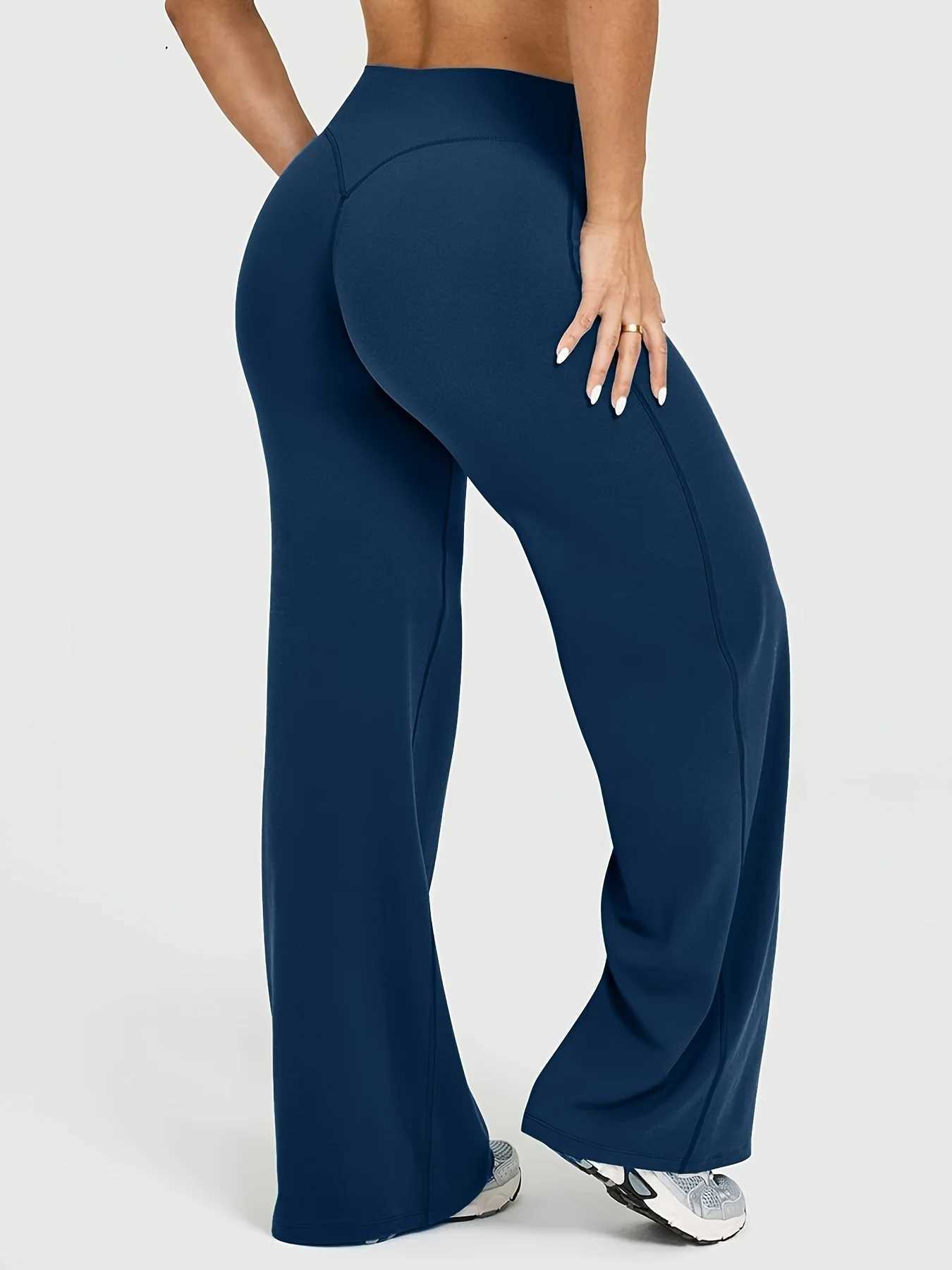 Pants Womens Straight-Leg High-Waisted Yoga Flared No Front Seam Loose Fit for Outdoor Sports Daily Wear M260626 - view 3