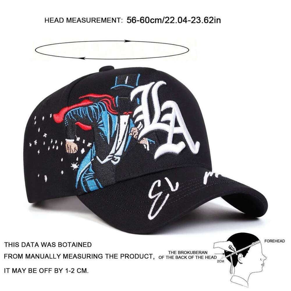 Unisex Gothic LA Magician Embroidery Baseball Caps Spring Autumn Outdoor Adjustable Casual Hats Sunscreen Hat Sports Cap W260626 - view 3