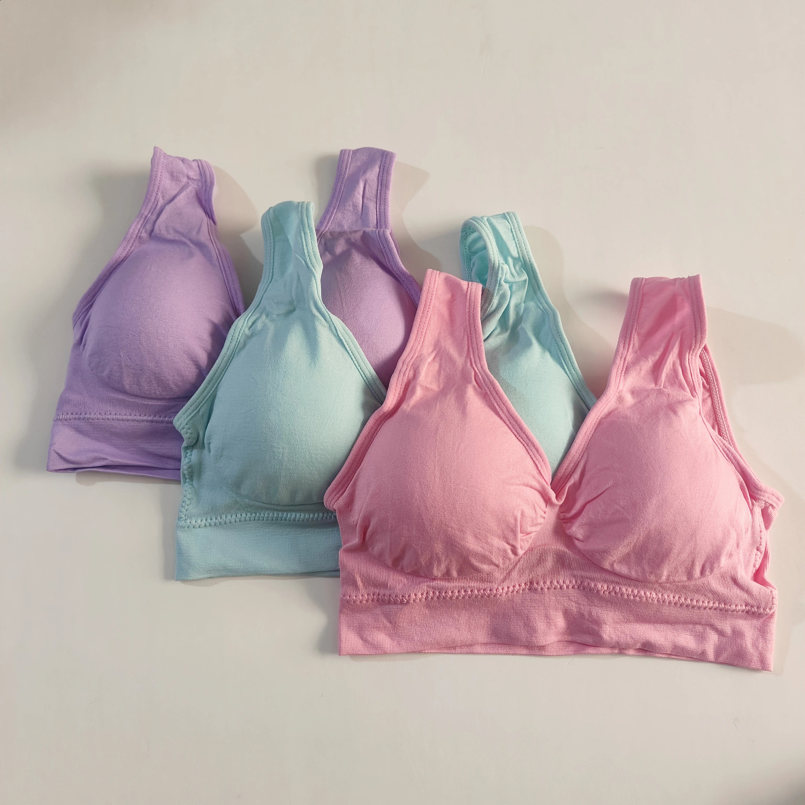 3pcsSet Seamless Push up Yoga Running Bra Wireless Fitness Sports plus Size S5XL Women Removable Pad Underwear 260626 - view 3