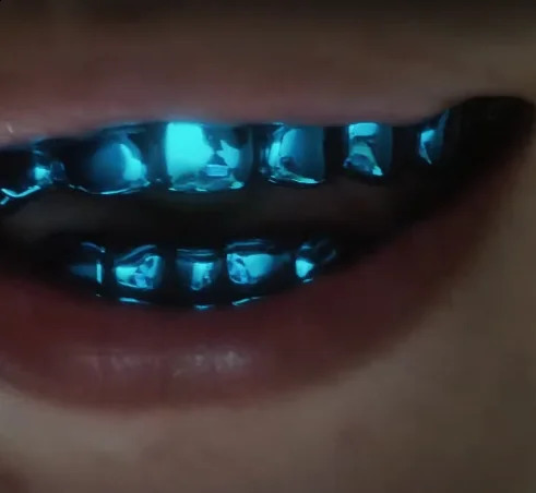 JINAO Hip Hop 6-8 Teeth Smooth surface Drak Blue color Grillzs set Men Women TopBottom shinny Grill Punk Rapper Christmas 260626 - view 3
