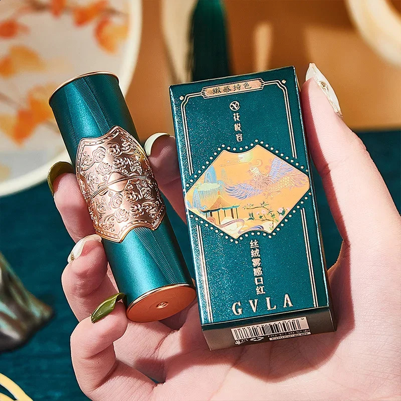 Retro Engraved Lipstick Chinese Red Engraved Velvet Mist Sense Moist Waterproof Non-Stick Cup Not Easy To Fade Lipstick Cosmetic 260626 - view 5
