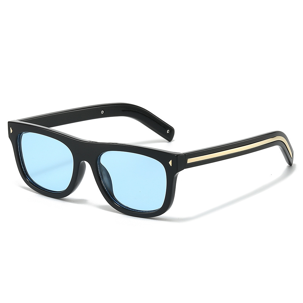 2026 New Style Square Sunglasses, Fashionable Metal Single-Line Decoration, Ins-Style Sunglasses For Men And Women - view 4