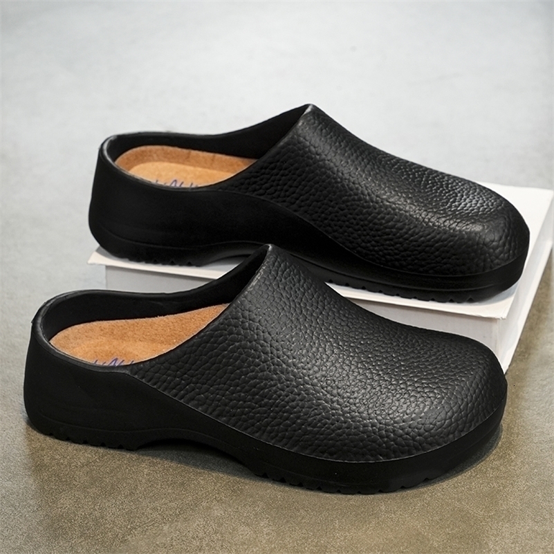 Men Sandals Garden Clogs Waterproof Anti-Slip Oil-Resistant Chef Shoes Comfortable Slippers Women Workers Outdoor Fishing Shoes 260625