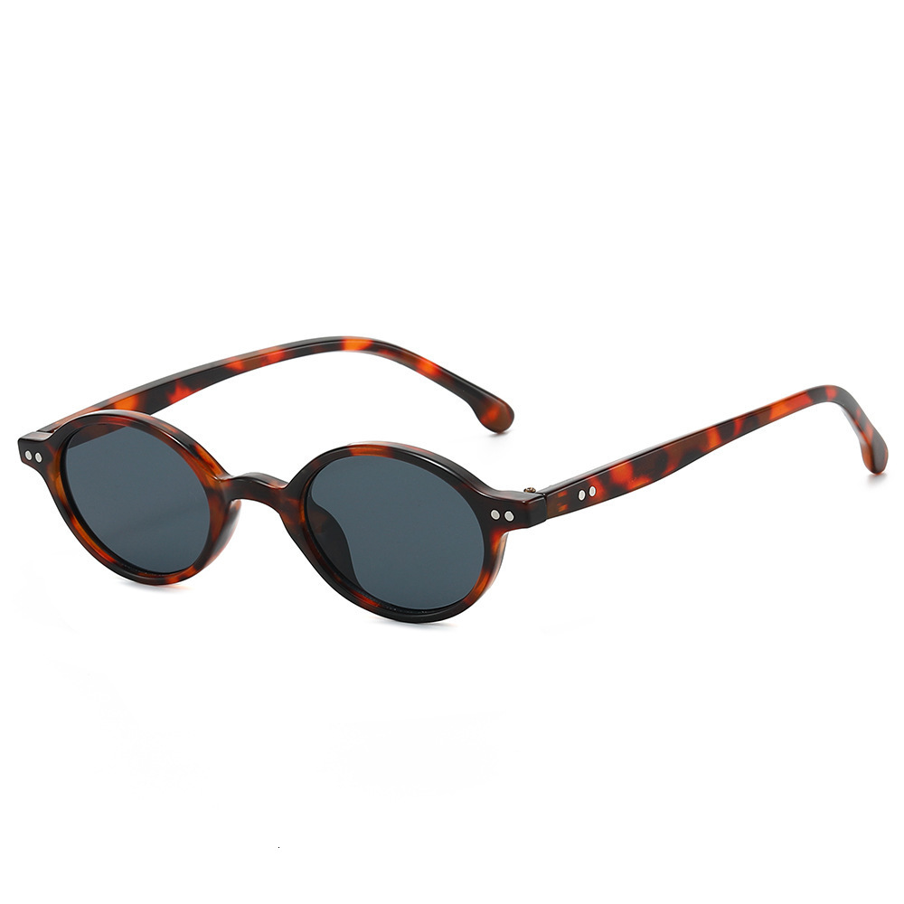 2026 New Small Frame Oval Retro European And American Simple Round Rivet Fashionable Export Hot-Selling Sunglasses - view 6