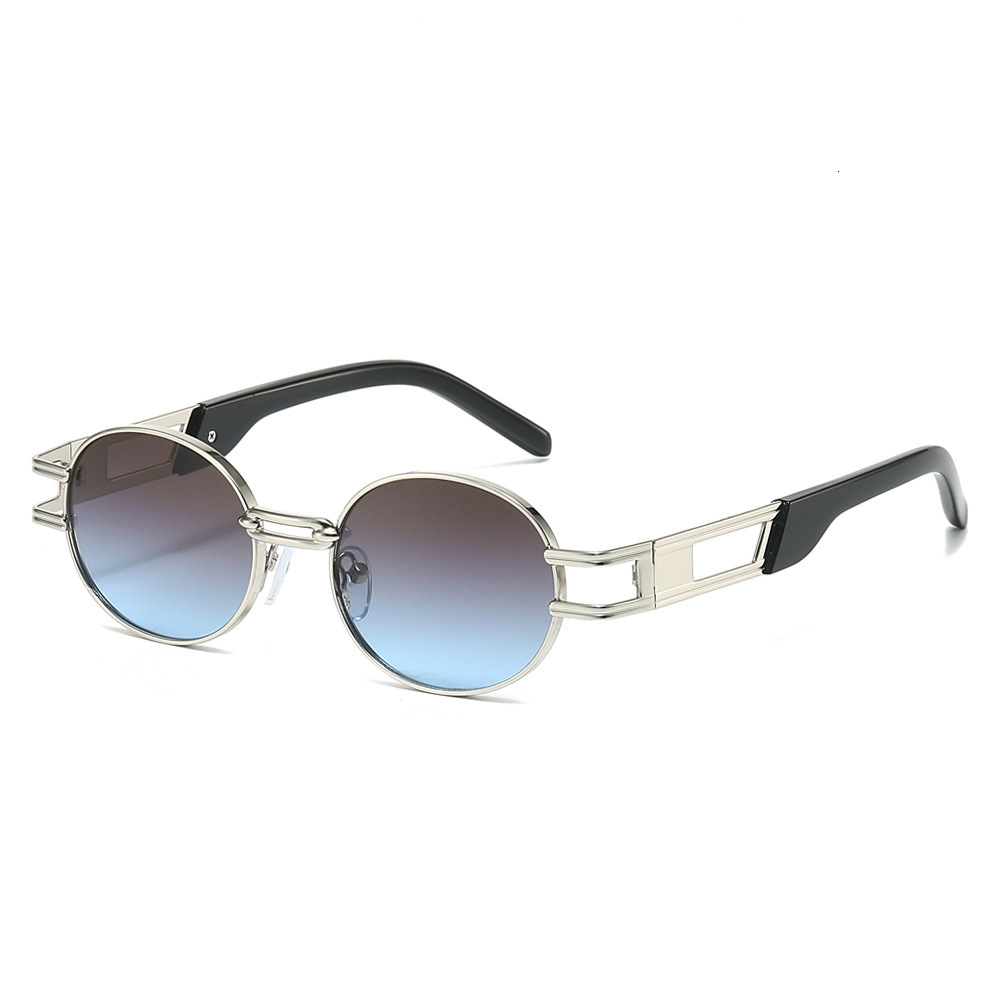New Retro Small-Frame Fashion Sunglasses, Metal Trendy Versatile Sunshade And Sunscreen Glasses - view 1