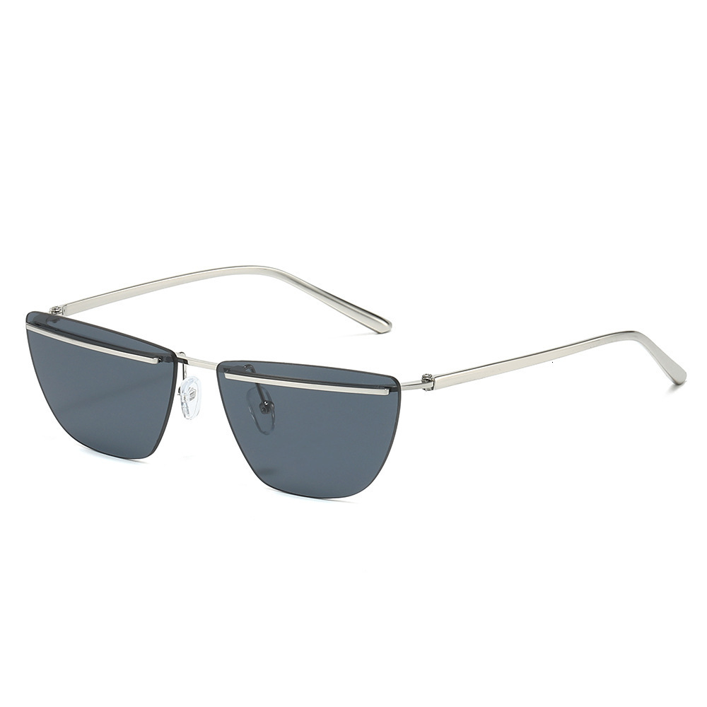 2026 Fashionable European And American INS Celebrity Style Women's Sunglasses, Metal Frameless Trendy Personality Sunglasses For Women - view 3