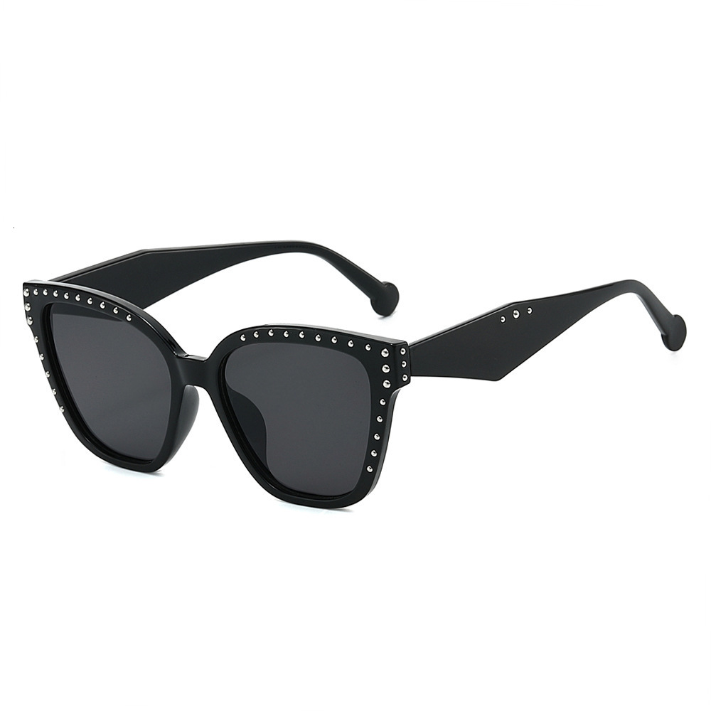 2026 New European And American Fashion Women's Trendy Versatile Studded Sunglasses Color-Block Glasses For Men - view 3