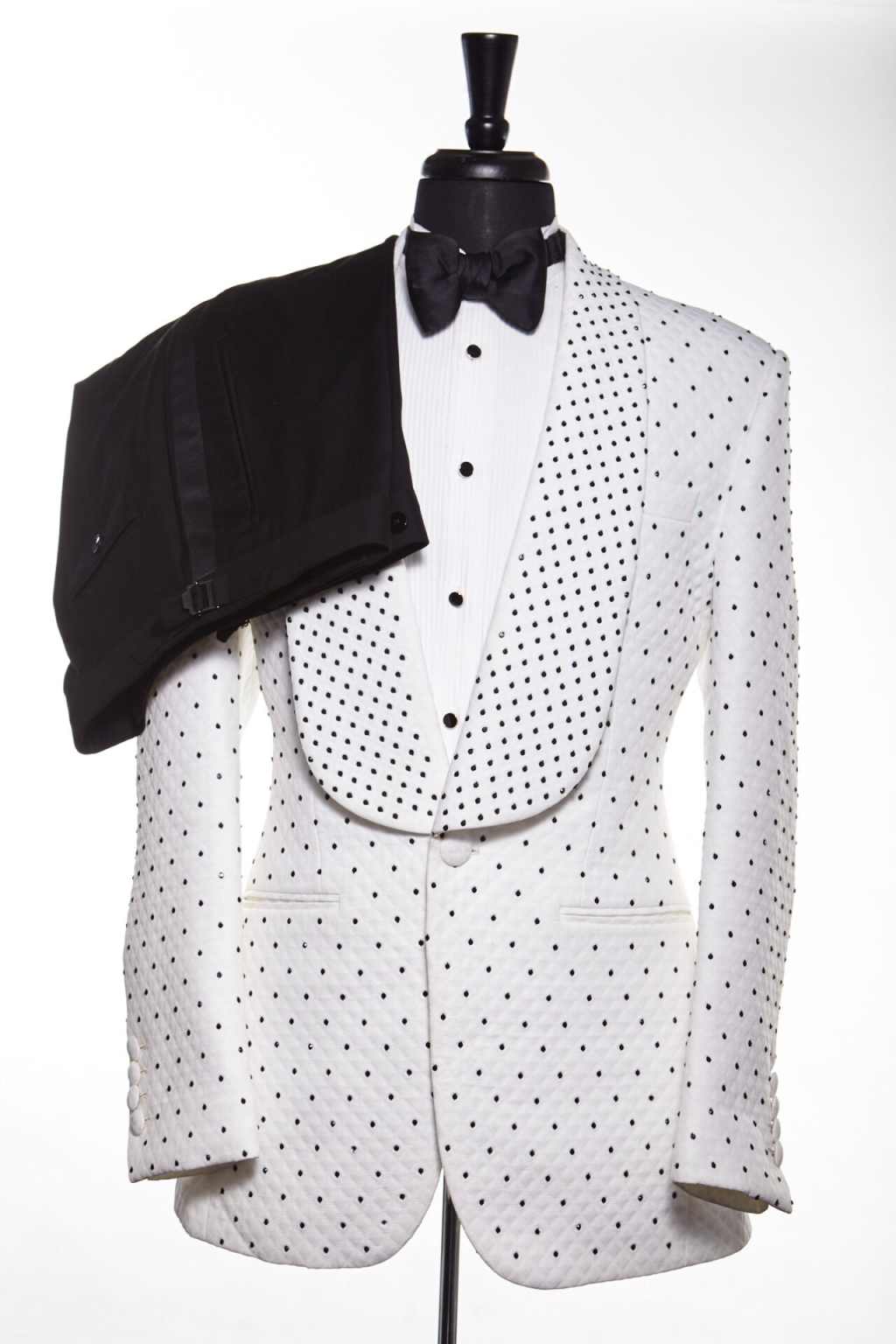 Jacket Pants Beads Men Formal Business Office Suit Groom Wedding Dress Party Blazer Trousers Tuxedos 2 Pieces Customized - view 3