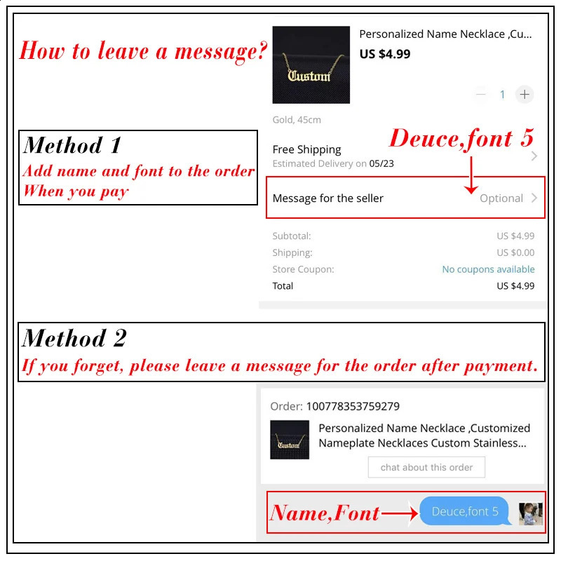 Custom Name Charms Necklace Gold Color Stainless Steel Box Chain Necklaces for Women Men Personalized Handmade Pendants Jewelry 260615 - view 3