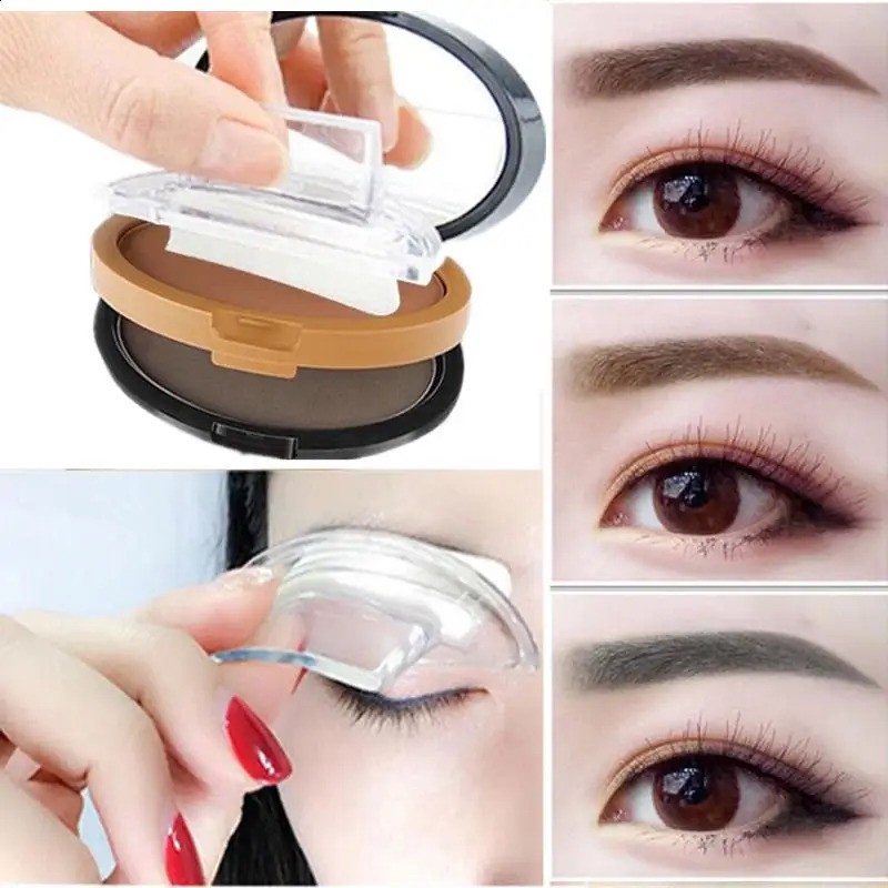 Eyebrow Shadow Set Eyebrow Powder Seal Waterproof Eyebrow Stamp Natural Shape Brow Stamp Powder Quick Makeup Kit Set 260626 - view 1