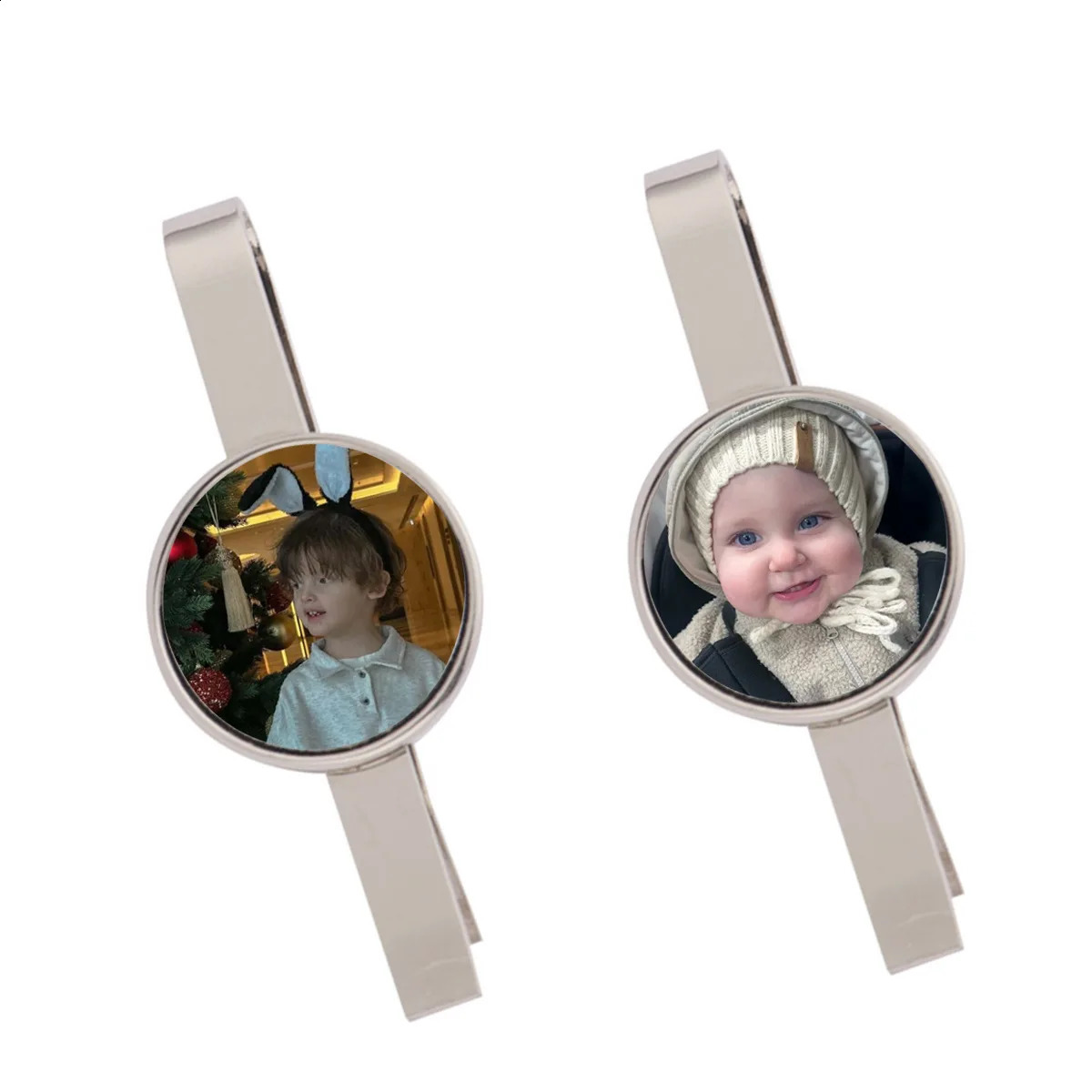 Custom Round Po Tie Clip Personalized Picture Collar Bar Pin Men Business Suit Accessories Gift 260626 - view 5