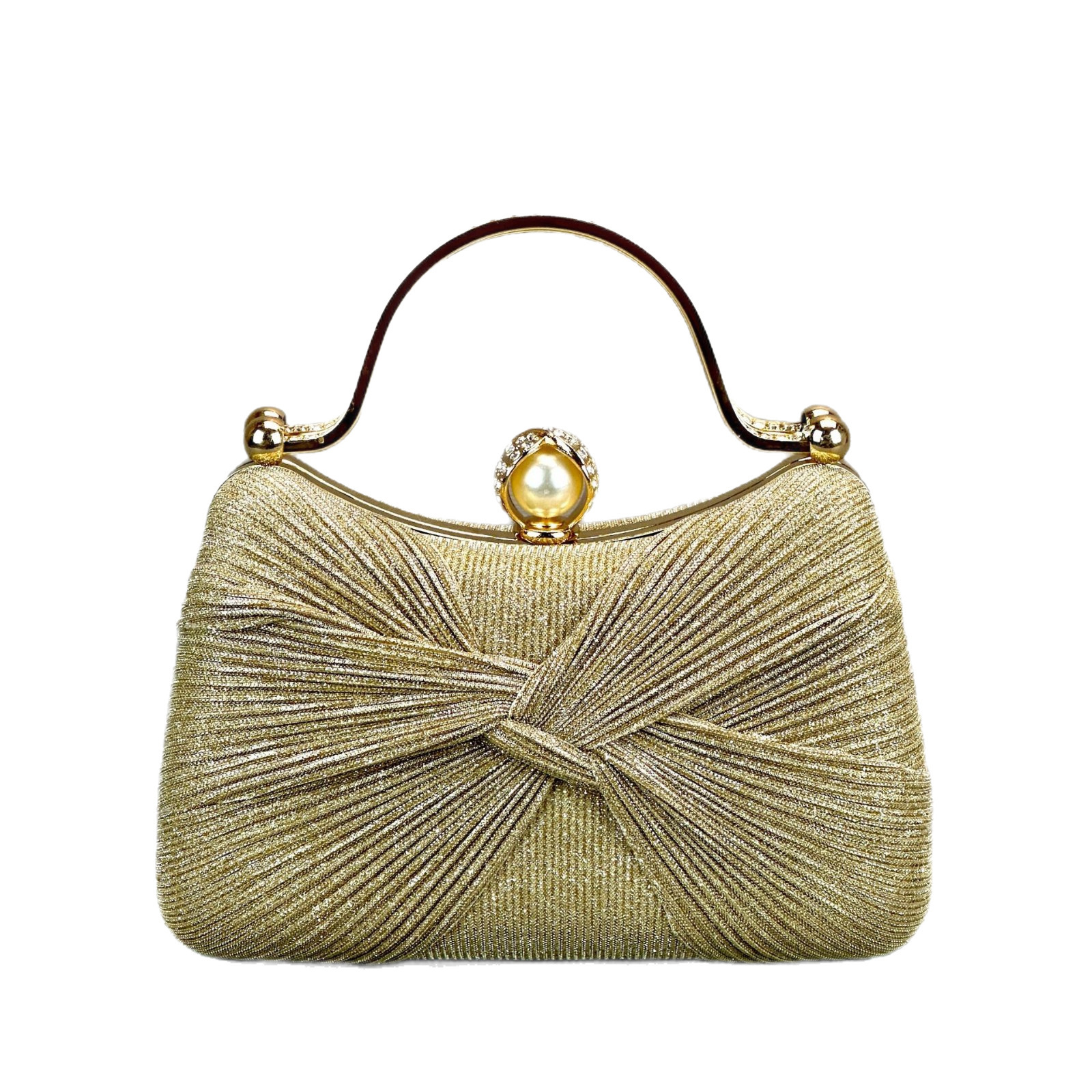 Cross-Border Wrinkle Bag for Women, Exquisite Handheld Evening Bag, Socialite Dress Party Crossbody Clutch, Light Luxury Style GLAMOR - view 6