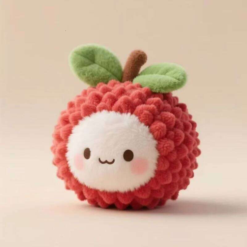 New Lychee Key Chain Cute Fruit Plushies Keychain,Soft Stuffed Plush Keyring Toys for Kids Backpack, Purse 26Y0626 - view 3