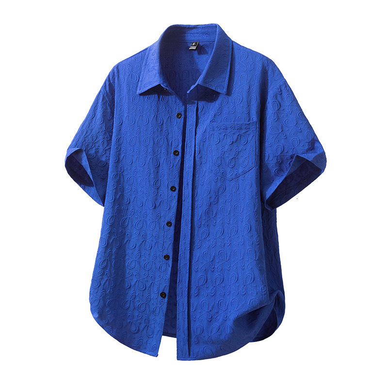Summer new mens beach-style floral short-sleeve shirt loose casual mens five-quarter sleeve shirt - view 5