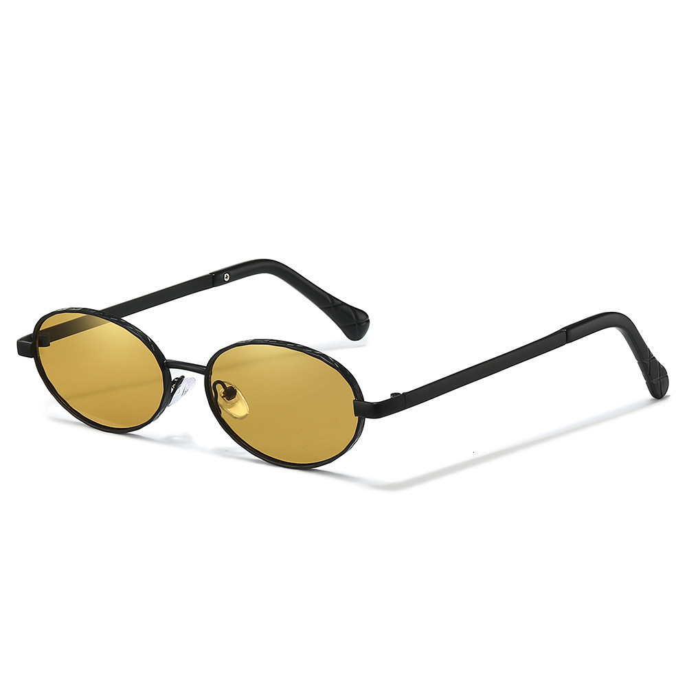 2026 New Trendy Oval Glasses Small Frame Personalized Metal Sunglasses For Men And Women - view 6
