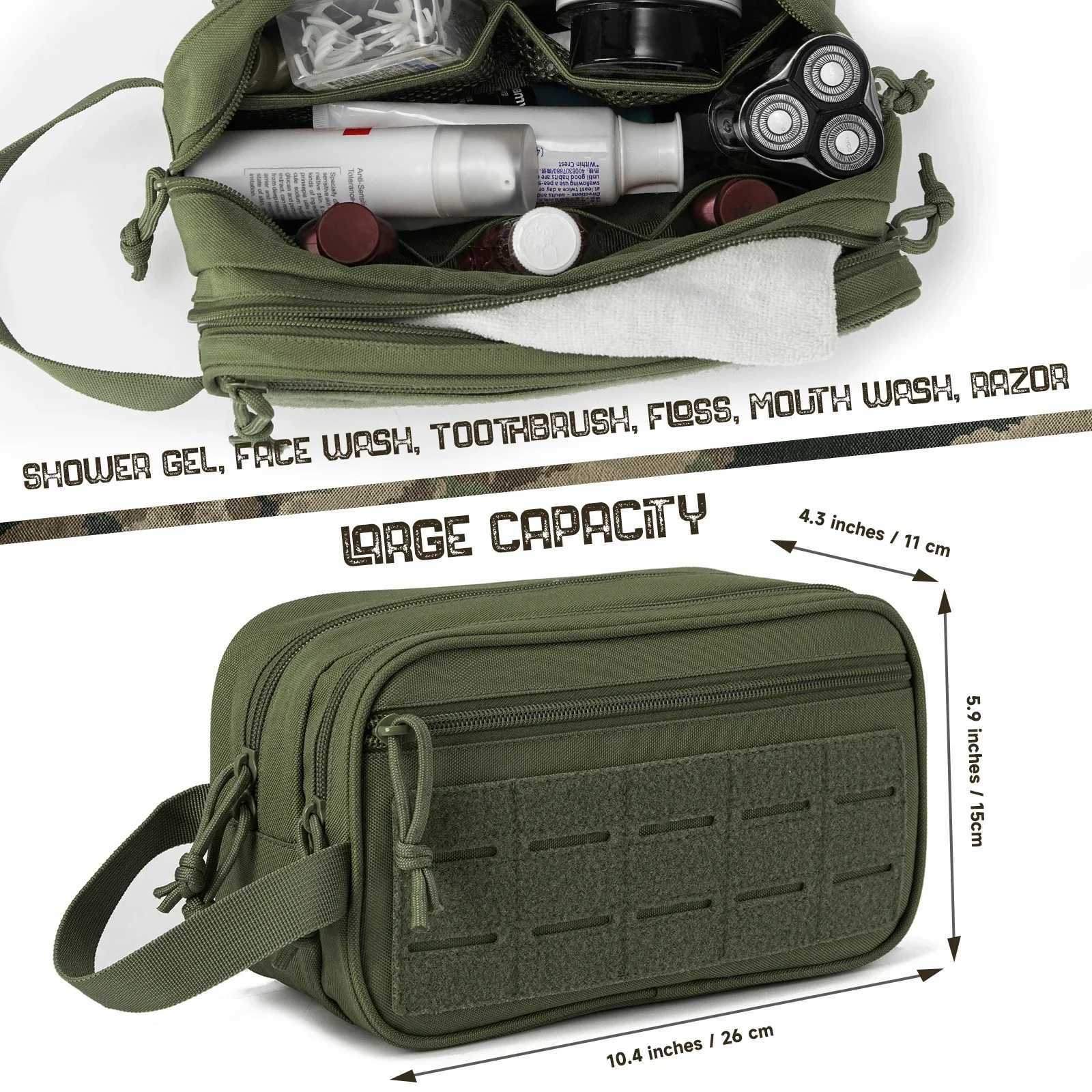 Men Tactical For Toiletry Bag Hygiene Bag Mens Shaving Kit Travel shower Bag Waist BackpackTool Molle Pouches Small Dopp Kit M260626 - view 4