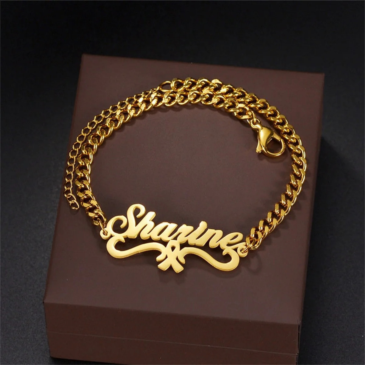 Custom Name Heart Anklets For Women Stainless Steel Customized Sign Number Cuban Chain Ankle Jewelry Personalized Gifts 260625 - view 4
