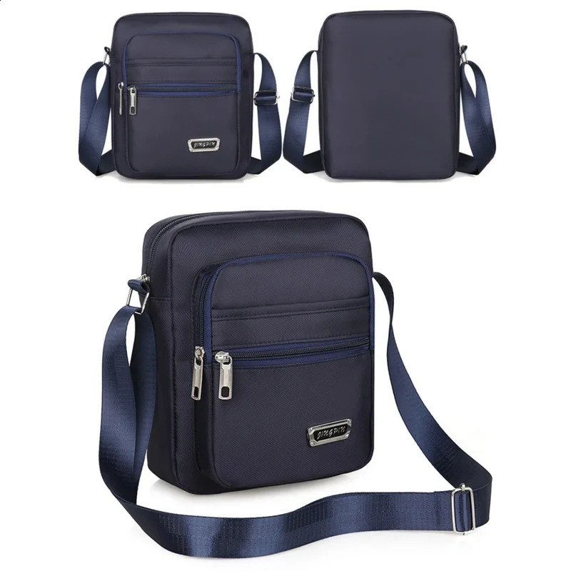 1pc Mens Shoulder Bag Business Leisure Large Capacity Portable Handbag Multi Layer Waterproof Summer Males Crossbody Bags 260626 - view 6