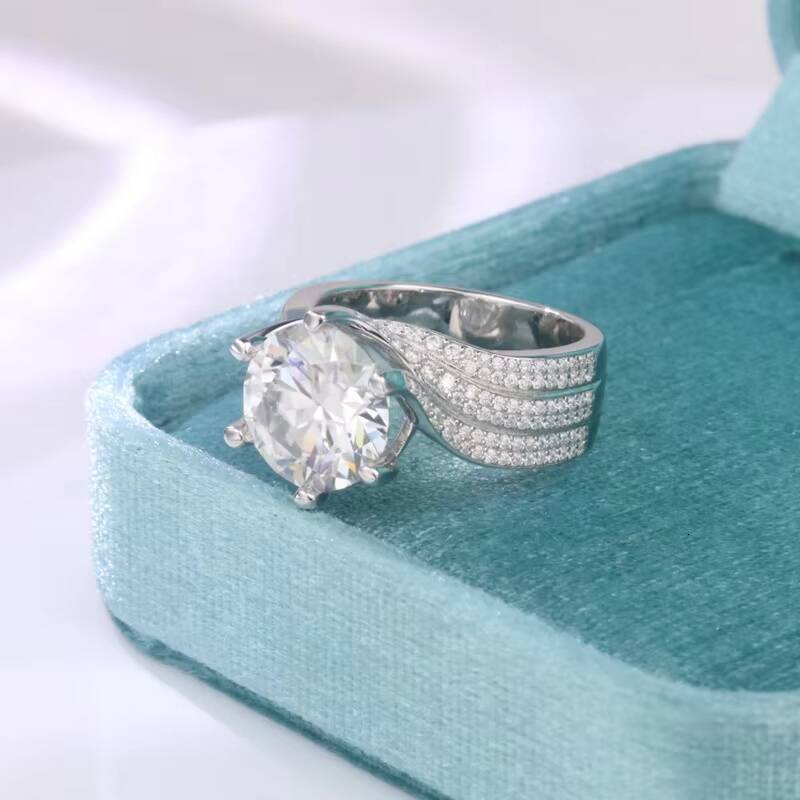 5 ct Moissanite Ring 925 silver rings for women engagement Wholesale engagement luxury fashion rings jewelry - view 3