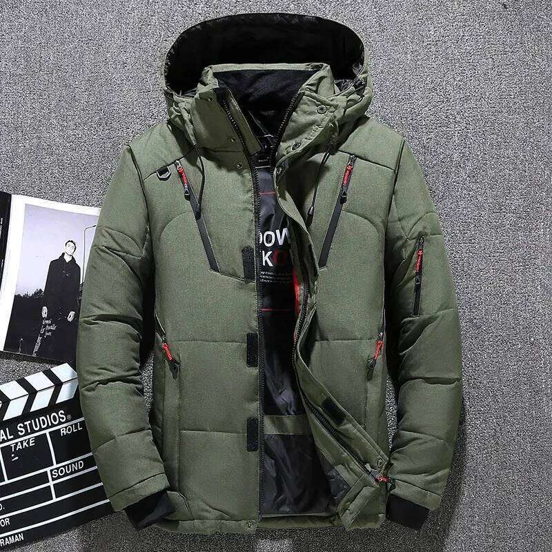 Men's White Duck down Jacket Warm Hooded Thick Puffer Casual Winter Parka High-Quality Thermal Overcoat Male Coat J260626 - view 4