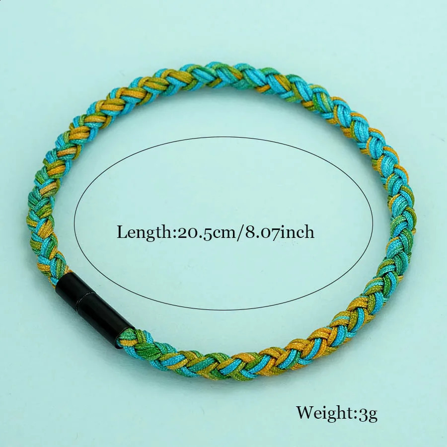 Simple Style Handmade Colorful Braided Bracelet Men Hand Rope Unisex Jewelry Leisure Pulseira Couple Braclet for Him 260617 - view 3