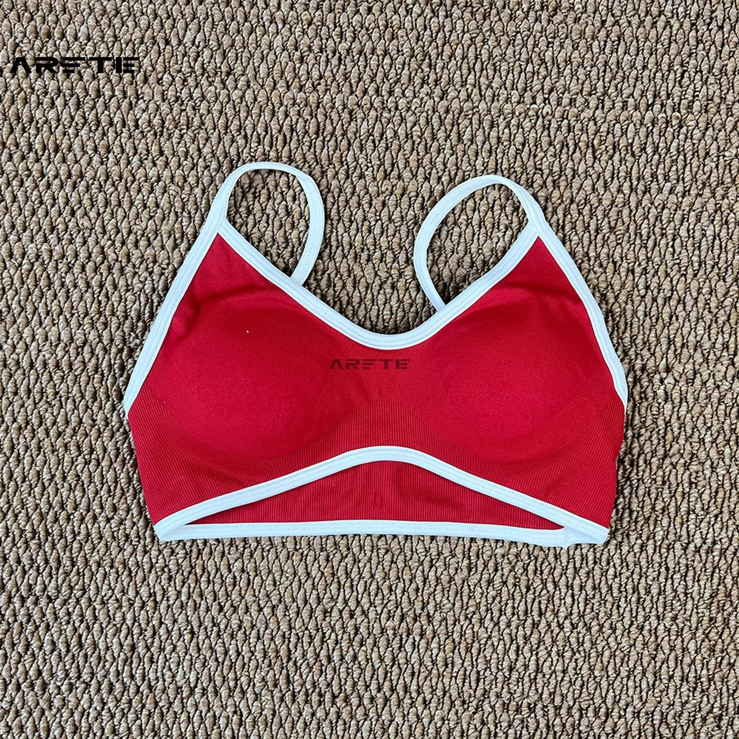 Womens Color-blocking Halter Shockproof Yoga Sports Bra Breathable Compression Outdoor Fitness Gym Workout Tank Vest 260626 - view 4