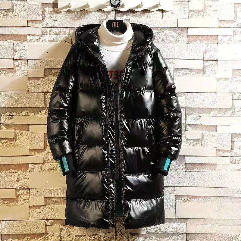 Water Resistant Down Cotton Jacket for Men 2025 New Winter Thickened Glossy Warm Korean Style Trendy Long Coat W260626 - view 6