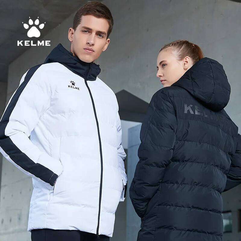KELME Winter Men's Cotton Jacket Hooded Short Warm Coat Training Sports Team Uniform Women Padded Outwear 8261MF1013 J260626 - view 4