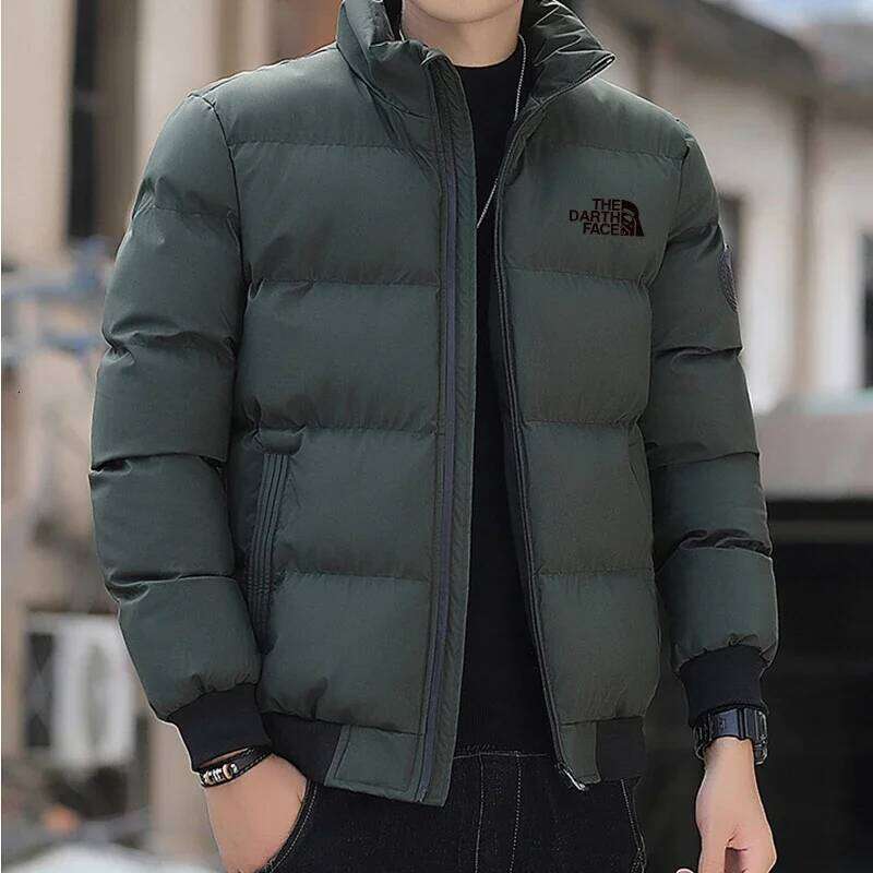 2026Autumn and Winter Men's Stand Up Collar Zipper Closure Warm Jacket Fashionable Outdoor Windproof Cotton J260626 - view 3