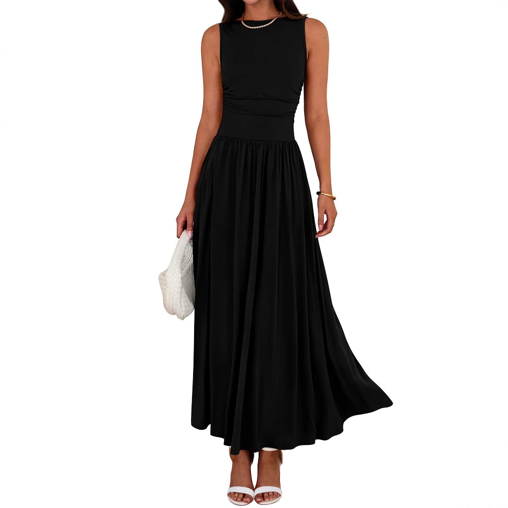 2025 New E-Pleated Pocket Long Dress - view 3
