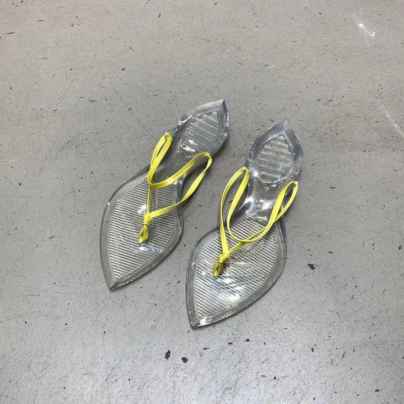 Womens Shoes Fashion Pointed Tip Flat Bottom Flip Flops for Woman Summer Vacation Casual Shoes Shoes Zapatos Mujer 260626 - view 4