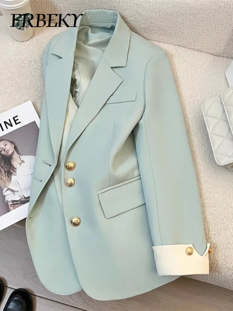 Blazer Woman Korean Fashion Spring Autumn Solid Color Suit Jacket Leisure Temperament Senior Sense of Ladies Streetwear 260626 - view 4