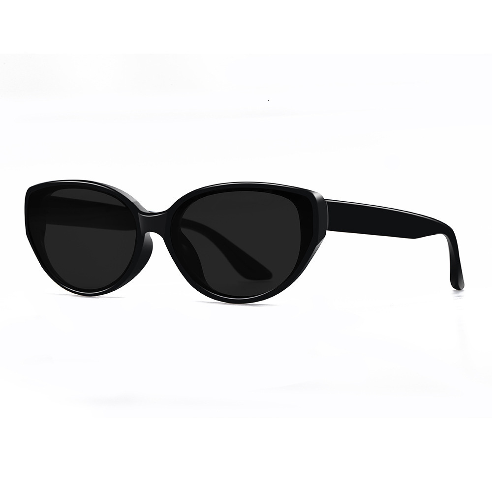 Fashionable Cat-Eye for Women, New Model, High-End, Face-Slimming, UV Protection, Square White Frame, Polarized Sunglasses wholesale