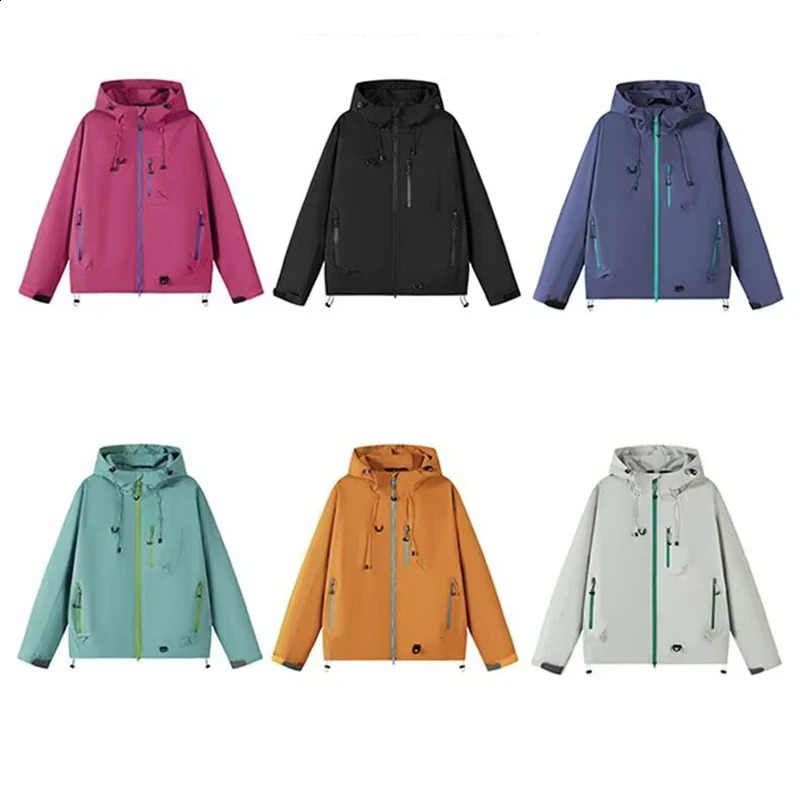 Outdoor Windbreaker Hooded Jacket Men Softshell Zip Up Windproof Waterproof Mountain Skiing Hiking Camping Jacket Autumn Coats 260623 - view 5